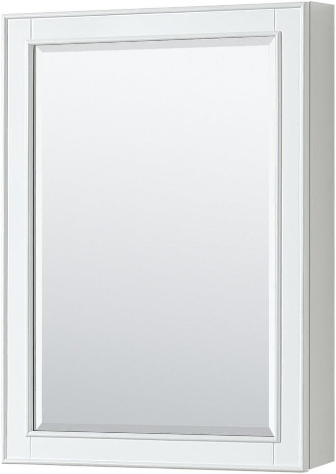 Wyndham Collection Deborah 80 inch Double Bathroom Vanity in White, White Carrara Marble Countertop, Undermount Square Sinks, and Medicine Cabinets