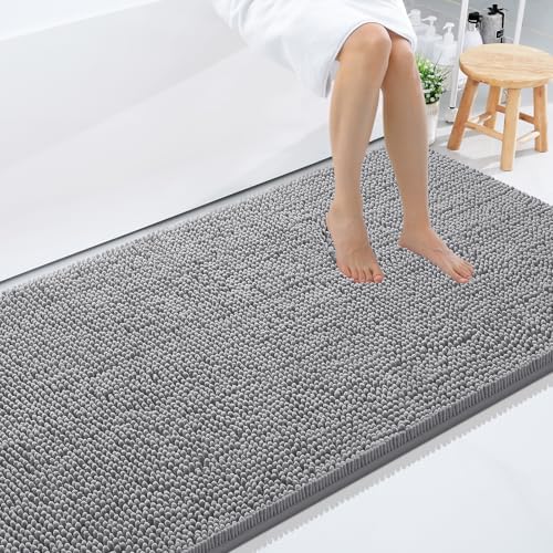 Smiry Bathroom Rugs 96X36, Luxury Chenille Extra Soft Absorbent Bath Mat