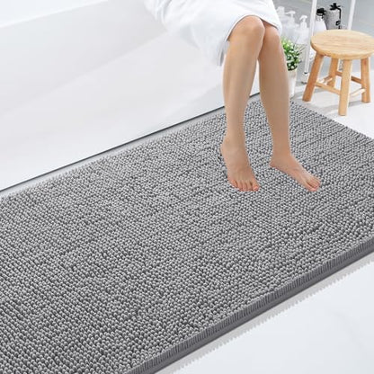 Smiry Bathroom Rugs 96X36, Luxury Chenille Extra Soft Absorbent Bath Mat