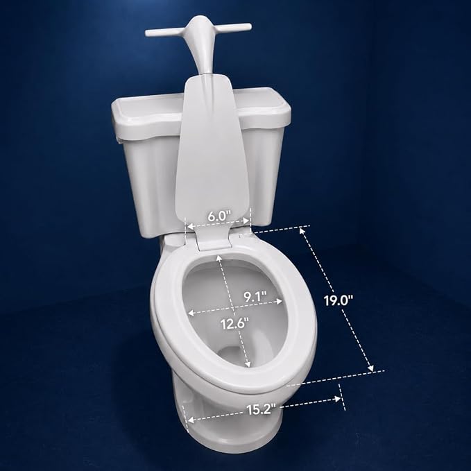 True Toilet® Toilet Seat with Urinal Attachment for Seniors, Special Needs & Medical Use – Splash-Free Hygiene Support Solution for Reduced Urine Splatter (Elongated)