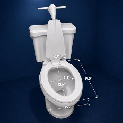 True Toilet® Toilet Seat with Urinal Attachment for Seniors, Special Needs & Medical Use – Splash-Free Hygiene Support Solution for Reduced Urine Splatter (Elongated)