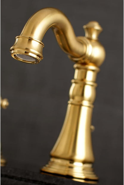Fauceture FSC1979APL American Patriot Widespread Bathroom Faucet with Brass Pop-Up, Polished Nickel