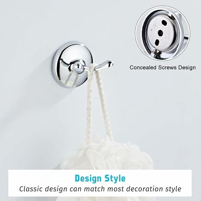 8 Piece Bathroom Accessory Set(Adjustable Towel Bar, Towel Ring, Toilet Paper Holder,Towel Hook), Wall Mounted Bathroom Hardware Accessories Set,Chrome