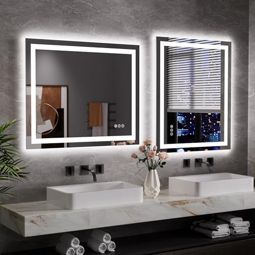 JISOSO LED Bathroom Mirror, Bathroom Vanity Mirror, 30"x36"