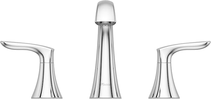 Pfister Weller Bathroom Sink Faucet, 8-Inch Widespread, 2-Handle, 3-Hole, Polished Chrome Finish, LG49WR0C