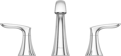 Pfister Weller Bathroom Sink Faucet, 8-Inch Widespread, 2-Handle, 3-Hole, Polished Chrome Finish, LG49WR0C