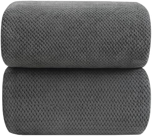 YTYC 39x78 Bath Sheets,Towels for Bathroom,Charcoal Grey,2-Pieces
