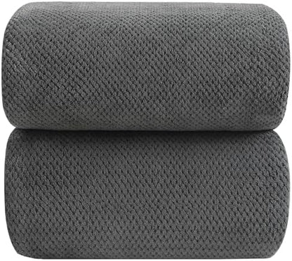 YTYC 39x78 Bath Sheets,Towels for Bathroom,Charcoal Grey,2-Pieces