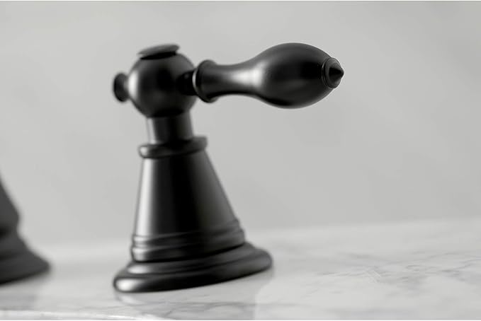 Kingston Brass FSC1970AL English Classic Widespread Bathroom Faucet, Matte Black, 8 x 5.19 x 6