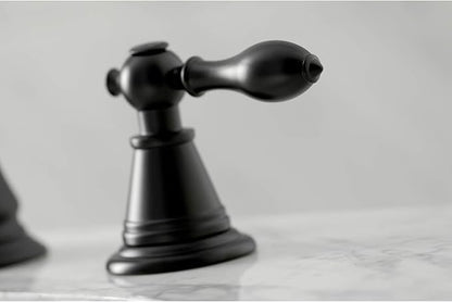 Kingston Brass FSC1970AL English Classic Widespread Bathroom Faucet, Matte Black, 8 x 5.19 x 6