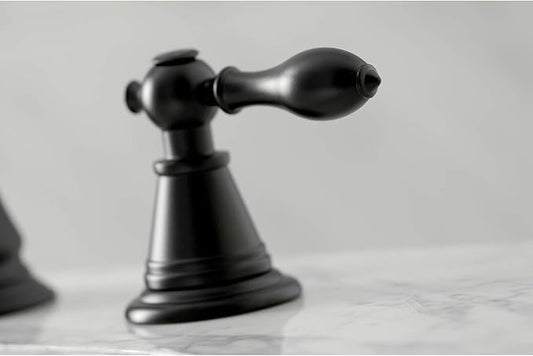 Kingston Brass FSC1970AL English Classic Widespread Bathroom Faucet, Matte Black, 8 x 5.19 x 6