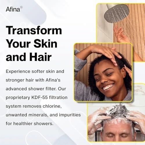 Afina Replacement Filter for Filtered Shower Head, Hard Water - 1 Pack