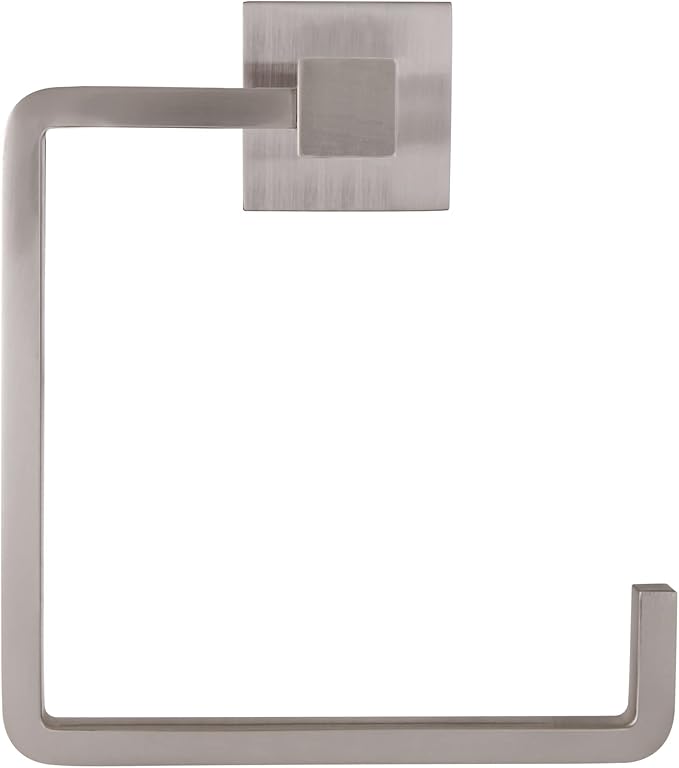 Design House 581447 Karsen Contemporary Towel Ring for Bathroom Bedroom Closet or Kitchen Satin Nickel