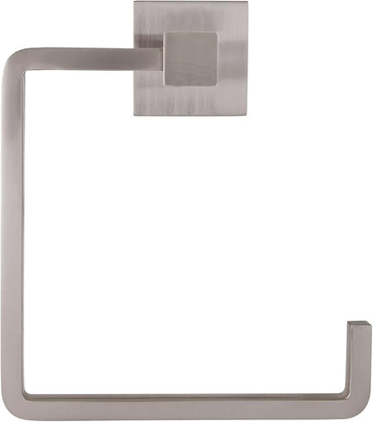 Design House 581447 Karsen Contemporary Towel Ring for Bathroom Bedroom Closet or Kitchen Satin Nickel