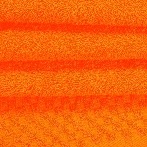 MyOwn Ultra Soft 2 Pack Oversized Bath Towel Set 28x55 inches, Cotton Large Bath Towels, Highly Absorbant Compact Quickdry & Lightweight Towel, Ideal for Gym Travel Camp Pool - Orange