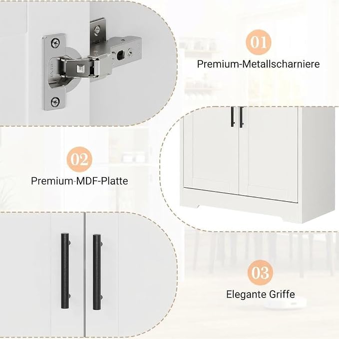 Garvee Kitchen Pantry Cabinet, 70 Inch Tall Storage Cabinet | with Doors and Adjustable Shelves, Freestanding Wooden Classic Cupboard for Living Room, Dining Room, Bathroom