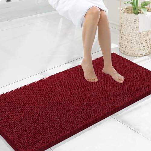 Smiry Bathroom Rugs 40X24, Luxury Chenille Extra Soft Absorbent Bath Mat