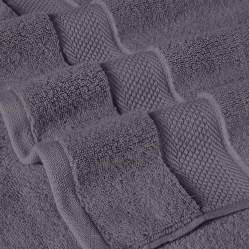 Modern Threads Luxury 6-Piece Quick-Dry Towel Set – Plush & Ultra-Absorbent for Spa-Like Experience, Gray