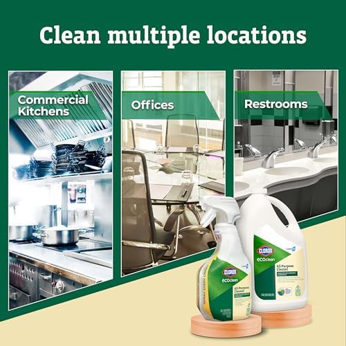CLOROX CloroxPro EcoClean All-Purpose Cleaner Spray Bottle, 32 Fluid Ounces (Pack of 2)
