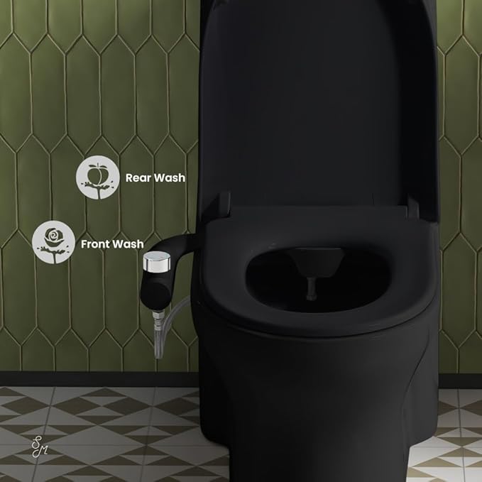 Swiss Madison Aqua Non-Electric Bidet Toilet Attachment in Glossy Black