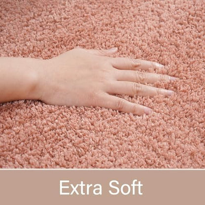 LOCHAS Bathroom Rug Runner 24x60 Inch, Bath Rugs Non Slip, Pink