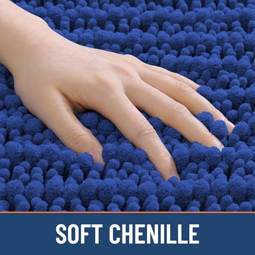 Smiry Bathroom Toilet Rugs U Shaped 24X20, Chenille Bath mats for Toilet