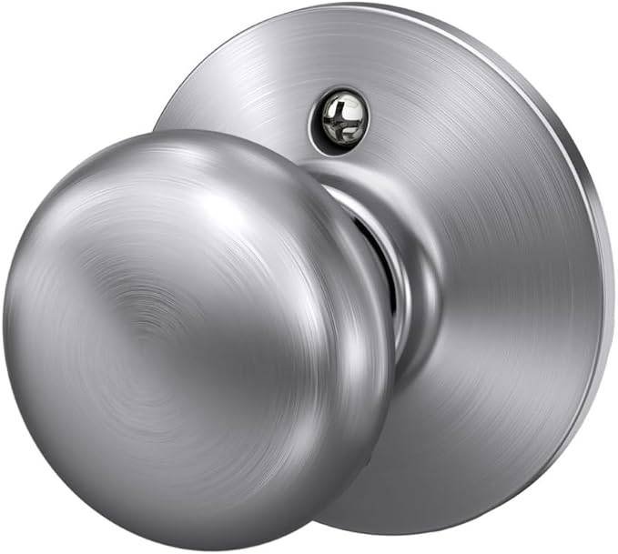 Schlage F170 PLY 626 Plymouth Door Knob, One Sided Non-Turning Dummy Door Handle, Satin Chrome