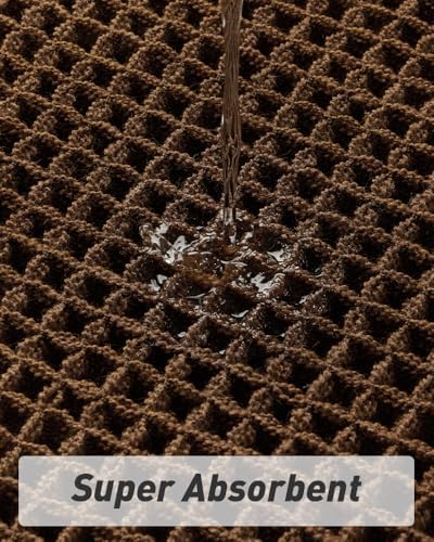 Upgraded Waffle Bath Mat Ultra Absorbent Non Slip Bathroom Mat, 20" x 32"
