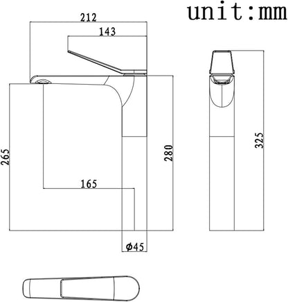 Bathroom Water Faucet Single Hole Faucet for Bathroom Sink Single Handle Hot and Cold Gun Gray