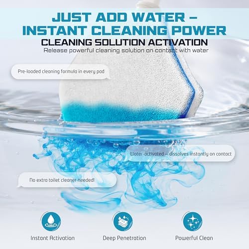 Toilet Wand Refills, Disposable Toilet Brush, Toilet Wand, Disposable Toilet Bowl Cleaner Wand, Toilet Brush, Toilet Scrubber with Holders(100-refills)