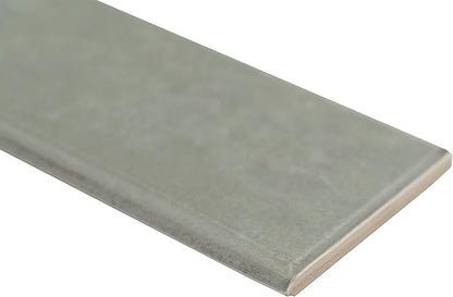 MSI Renzo Jade 3 Inch x 12 Inch Bullnose Ceramic Subway Wall Tile for Bathroom, Kitchen Backsplash, Accent Wall, and Shower