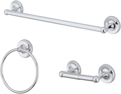 Kingston Brass BAK31248C Victorian 3-Piece Bathroom Accessory Set, Polished Chrome