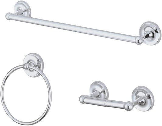 Kingston Brass BAK31248C Victorian 3-Piece Bathroom Accessory Set, Polished Chrome
