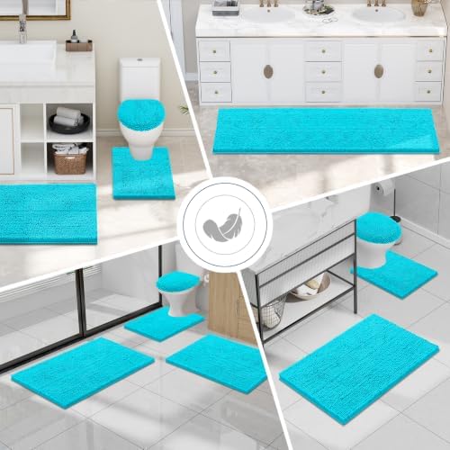Smiry Bathroom Rugs 24X16, Luxury Chenille Extra Soft Absorbent Bath Mat