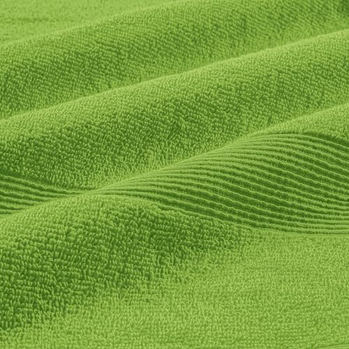 Belizzi Home 8 Piece Towel Set 100% Ring Spun Cotton, 2 Bath Towels 27x54, 2 Hand Towels 16x28 and 4 Washcloths 13x13 - Ultra Soft Highly Absorbent Machine Washable Hotel Spa Quality - Green