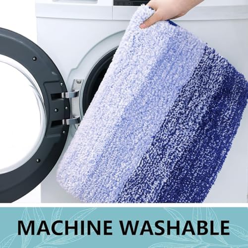 Arotive Microfiber Bathroom Rugs, Shaggy Soft Absorbent Bath Rug, 24x16