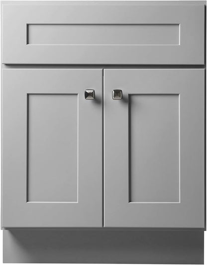 Design House Brookings Bathroom Vanity, 24", Gray | Adjustable Shelves, Freestanding, Contemporary/Modern, Wood, Bath, 215707