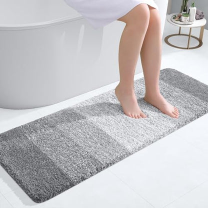 OLANLY Bathroom Runner Rug 47x17, Extra Soft Absorbent Microfiber Bath Rugs