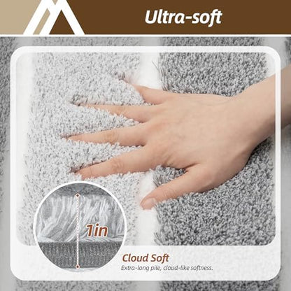 COSY HOMEER Bathroom Rugs 30x20, Ultra Soft Absorbent Bath Mat