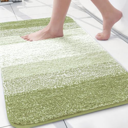 Arotive Microfiber Bathroom Rugs, Shaggy Soft Absorbent Bath Rug, 24x16