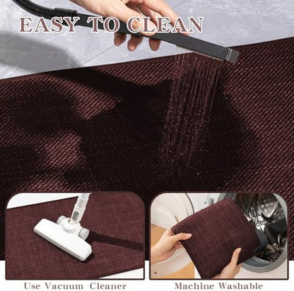chakme Bathroom Rugs Mat 36x24, Ultra Thin Non Slip Bath Mat Large Quick Dry Absorbent Bath Mat for Bathroom Floor, (Dark Purple, 36"x24")