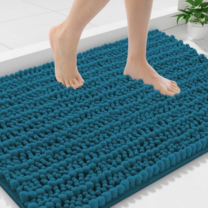Smiry Bathroom Rugs 36X24, Extra Soft Rubber Backing Chenille Bath Mats