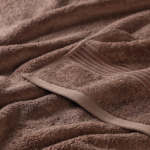 Superior Egyptian Cotton 8-Piece Towel Set, Assorted Towels for Home Bathroom, Guest Bath Decor Essentials, Includes 2 Bath, 4 Hand, 2 Face Towels/Washcloths, Quick Dry, Absorbent, Mocha