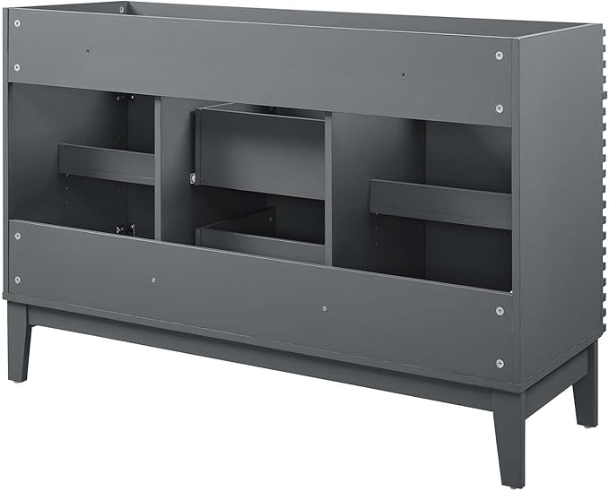 Modway Render 48" Double Sink Compatible (Not Included) Bathroom Vanity Cabinet in Gray