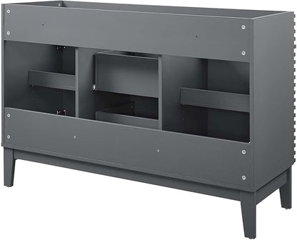 Modway Render 48" Double Sink Compatible (Not Included) Bathroom Vanity Cabinet in Gray