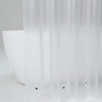 AooHome Shower Stall Curtain Liner for Small Size 54x72 Inch, 8G Eva RV Shower Curtain Frosted Pattern, Narrow Standing Single Water Repellent Shower Liner, Semi Transparent