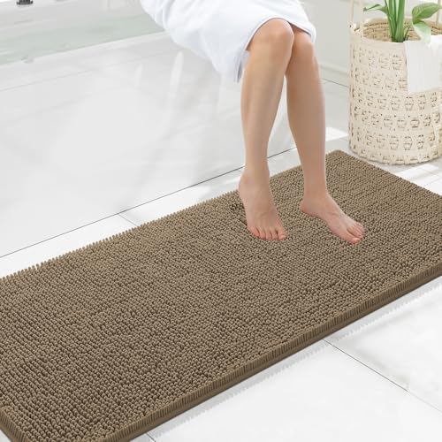Smiry Bathroom Rugs 59X20, Luxury Chenille Extra Soft Absorbent Bath Mat