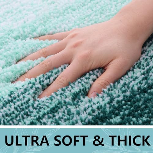 Arotive Microfiber Bathroom Rugs, Shaggy Soft Absorbent Bath Rug, 30x20