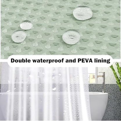 23 PCS Green Bathroom Accessories Set丨Shower Curtain Bathroom Accessory
