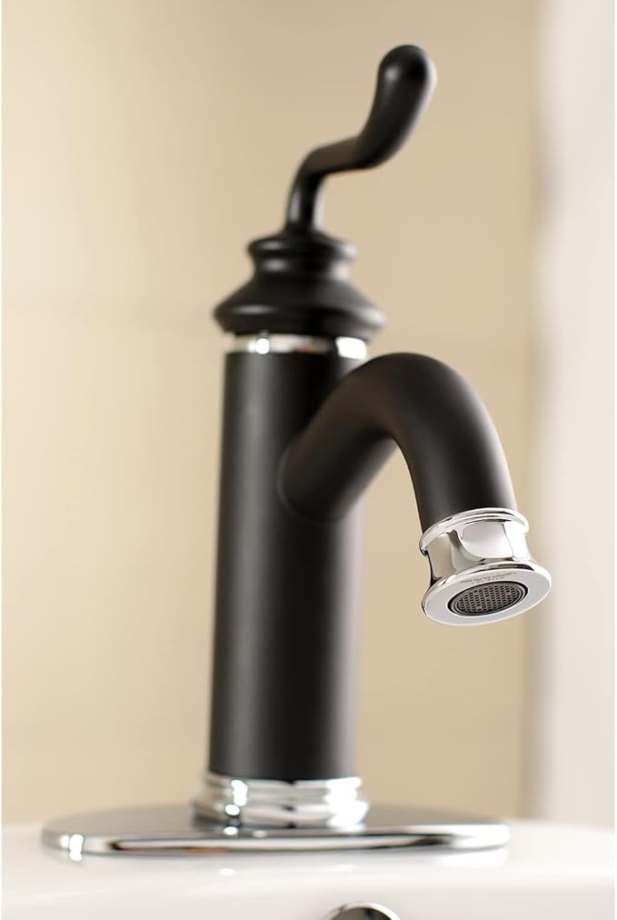 Fauceture LS541RLAB Royale Single-Handle Bathroom Faucet with Push Pop-Up, Antique Brass